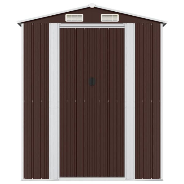 Capanno Da Giardino Marrone Scuro 192x689x223cm Acciaio Zincato - Image 3