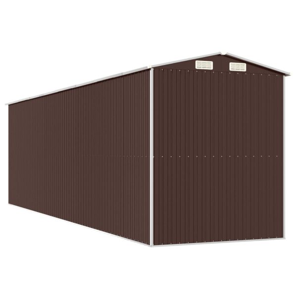 Capanno Da Giardino Marrone Scuro 192x689x223cm Acciaio Zincato - Image 6