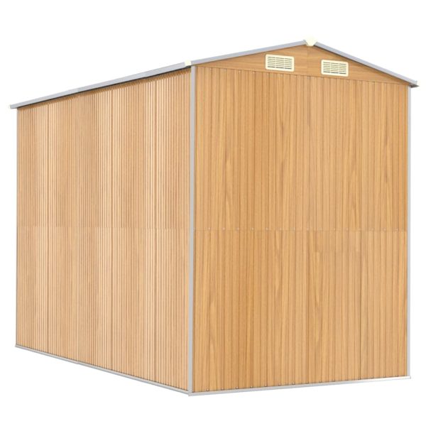 Capanno Giardino Marrone Chiaro 192x274x223 Cm Acciaio Zincato - Image 6