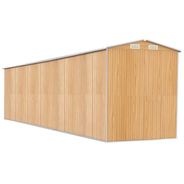 Capanno Giardino Marrone Chiaro 192x855x223 Cm Acciaio Zincato - Image 6