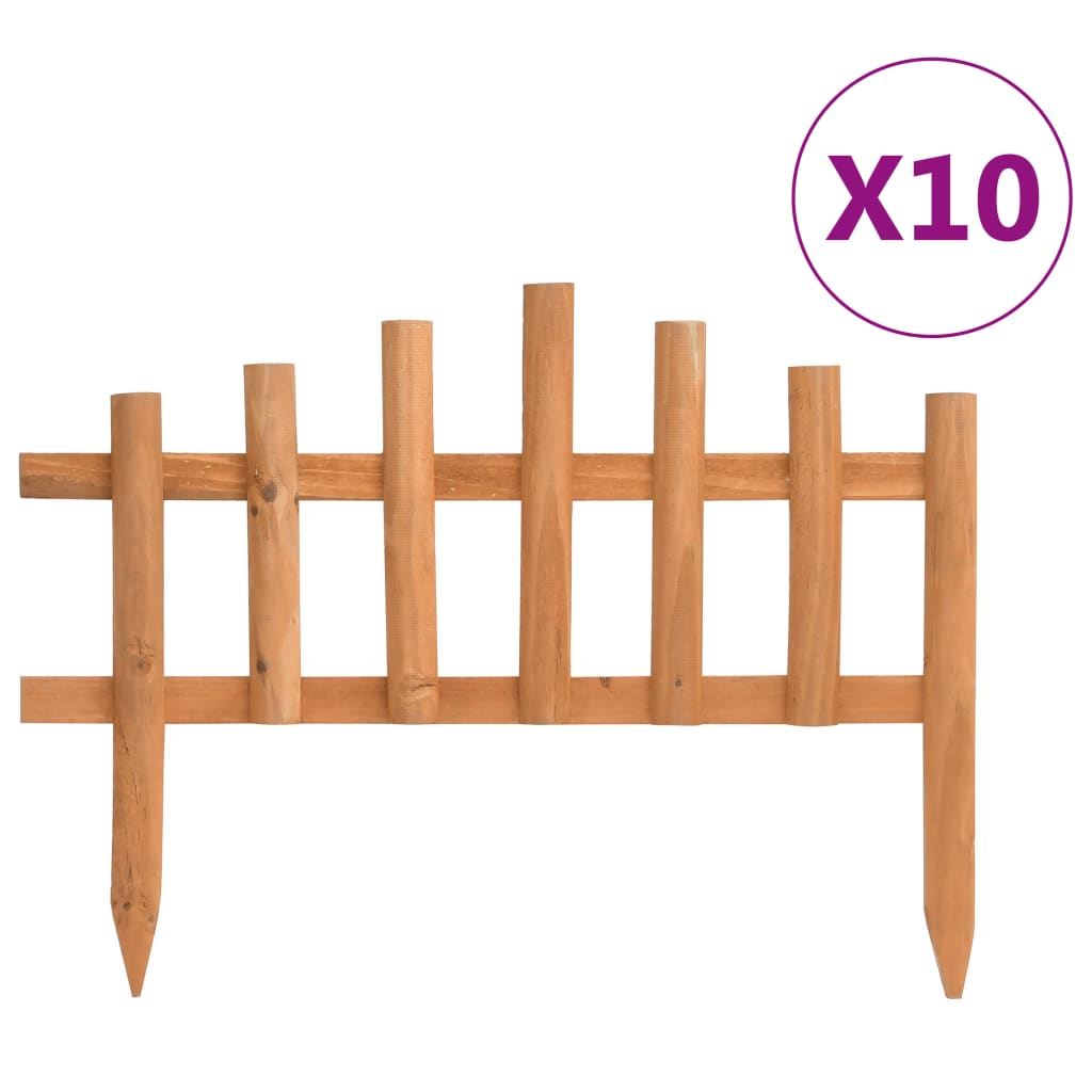 Bordature Per Prato 10 Pz In Legno Di Abete 4,4 M