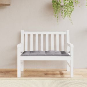 Cuscino Per Panca Grigio 100x50x7 Cm In Tessuto Oxford