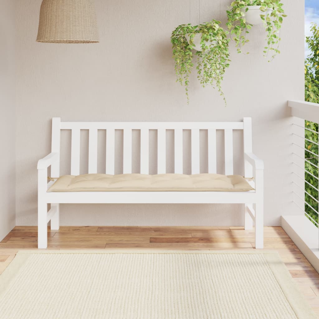 Cuscino Per Panca Beige 150x50x7 Cm In Tessuto Oxford