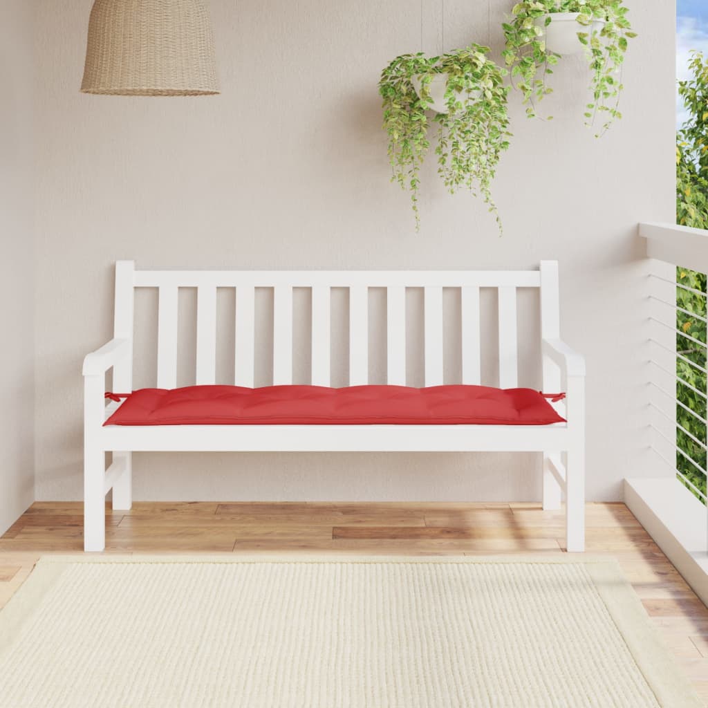 Cuscino Per Panca Rosso 150x50x7 Cm In Tessuto Oxford