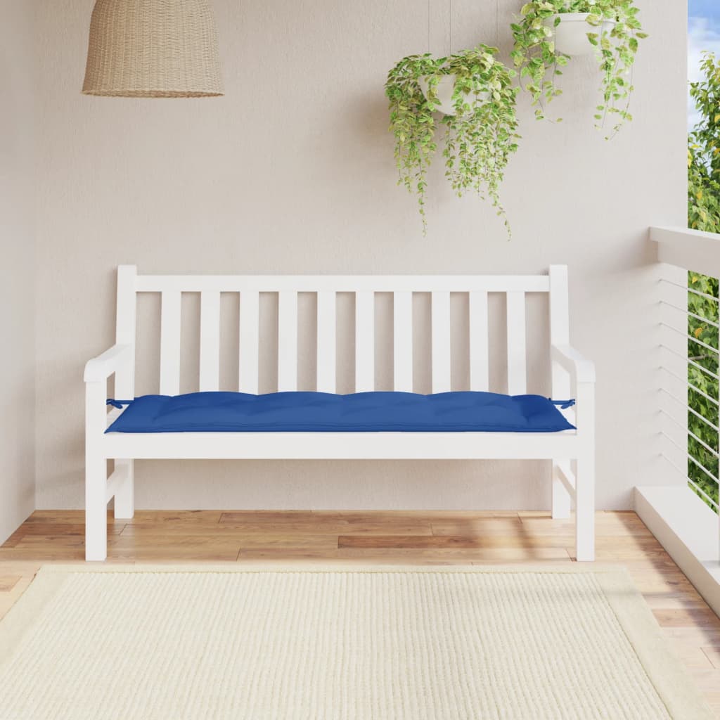 Cuscino Per Panca Blu 150x50x7 Cm In Tessuto Oxford
