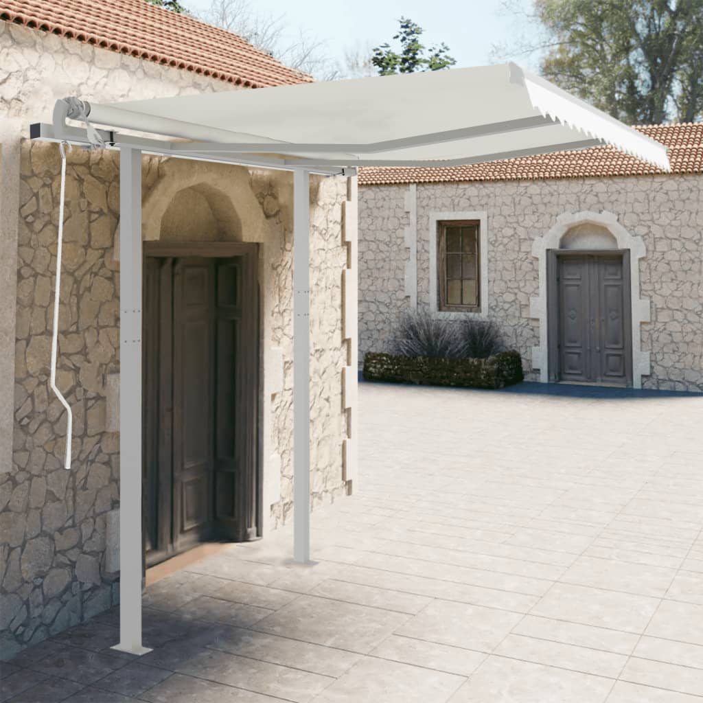 Set Pali Per Tenda Da Sole Bianco 300x245 Cm Ferro