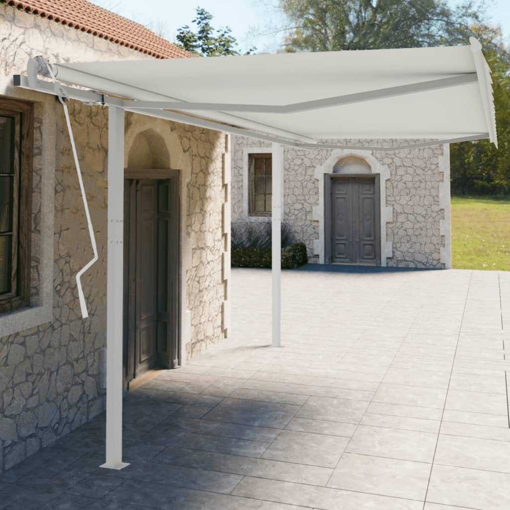 Set Pali Per Tenda Da Sole Bianco 450x245 Cm Ferro