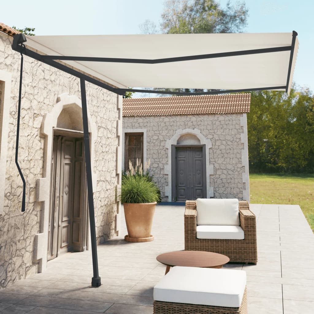 Set Pali Per Tenda Da Sole Antracite 300x245 Cm Ferro