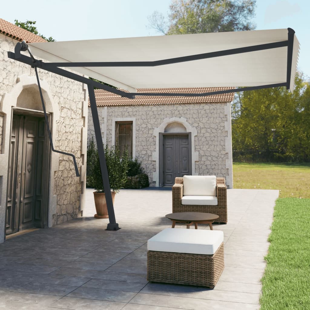 Set Pali Per Tenda Da Sole Antracite 450x245 Cm Ferro