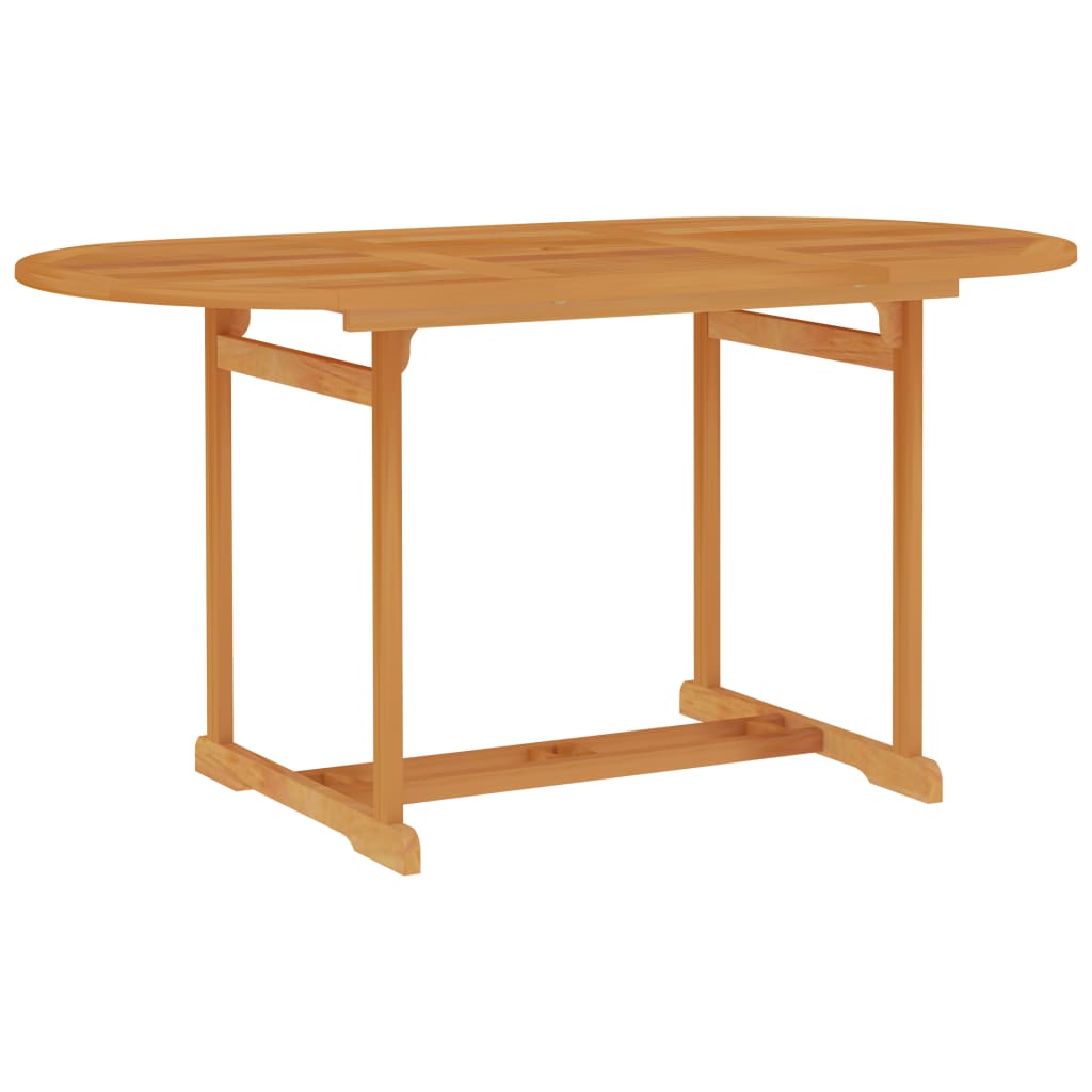 Tavolo Da Giardino 150x90x75 Cm In Legno Massello Di Teak
