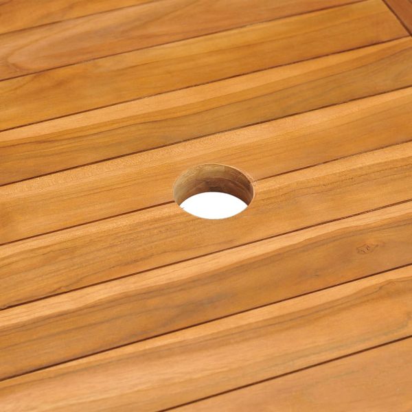 Tavolo Da Giardino 150x90x75 Cm In Legno Massello Di Teak - Image 5