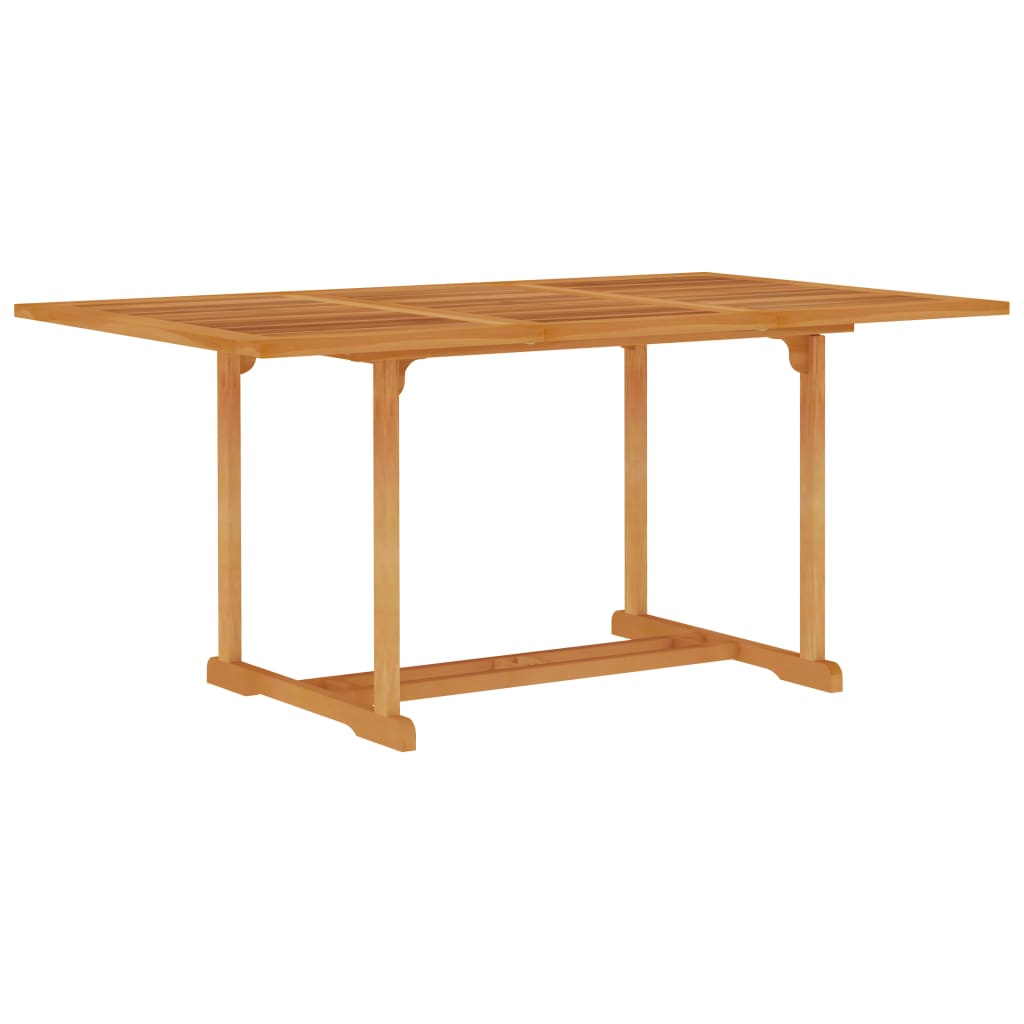 Tavolo Da Giardino 150x90x75 Cm In Legno Massello Di Teak