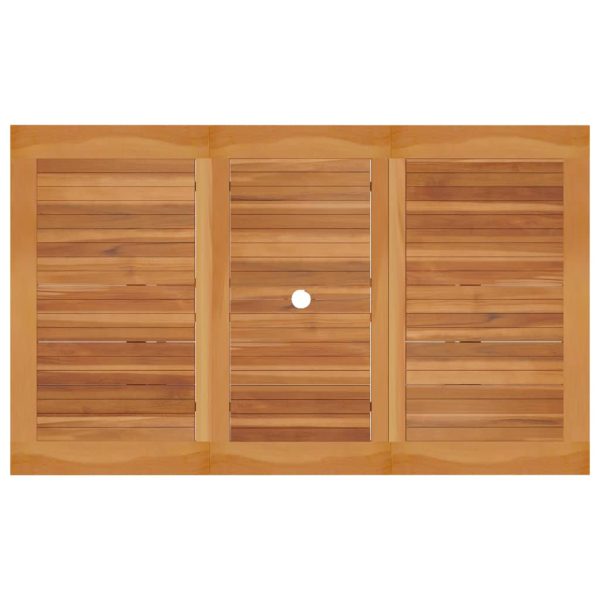Tavolo Da Giardino 150x90x75 Cm In Legno Massello Di Teak - Image 4
