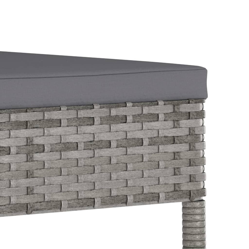 Sedie Da Pranzo Per Giardino 4 Pz In Polyrattan Grigio - Image 5