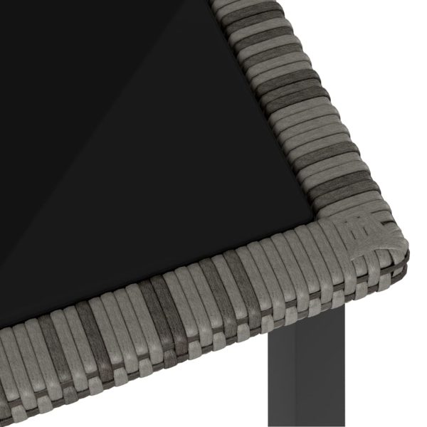 Tavolo Da Pranzo Da Giardino Grigio 180x70x73 Cm In Polyrattan - Image 4