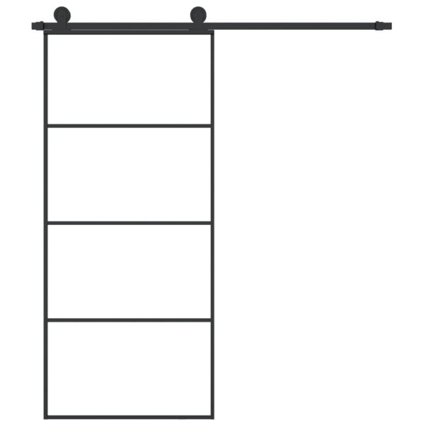 Porta Scorrevole Con Ferramenta 90x205cm Vetro Esg Alluminio - Image 3
