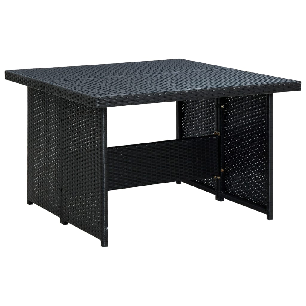 Set Divani Da Giardino 6 Pz Con Cuscini In Polyrattan Nero - Image 6