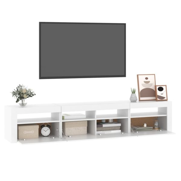 Mobile Porta Tv Con Luci Led Bianco 210x35x40 cm - Image 6