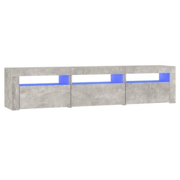 Mobile Porta Tv Con Luci Led Grigio Cemento 180x35x40 cm - Image 2