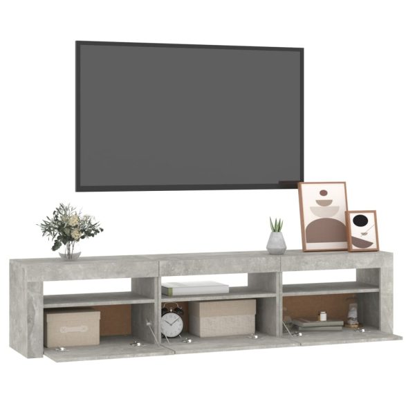 Mobile Porta Tv Con Luci Led Grigio Cemento 180x35x40 cm - Image 6