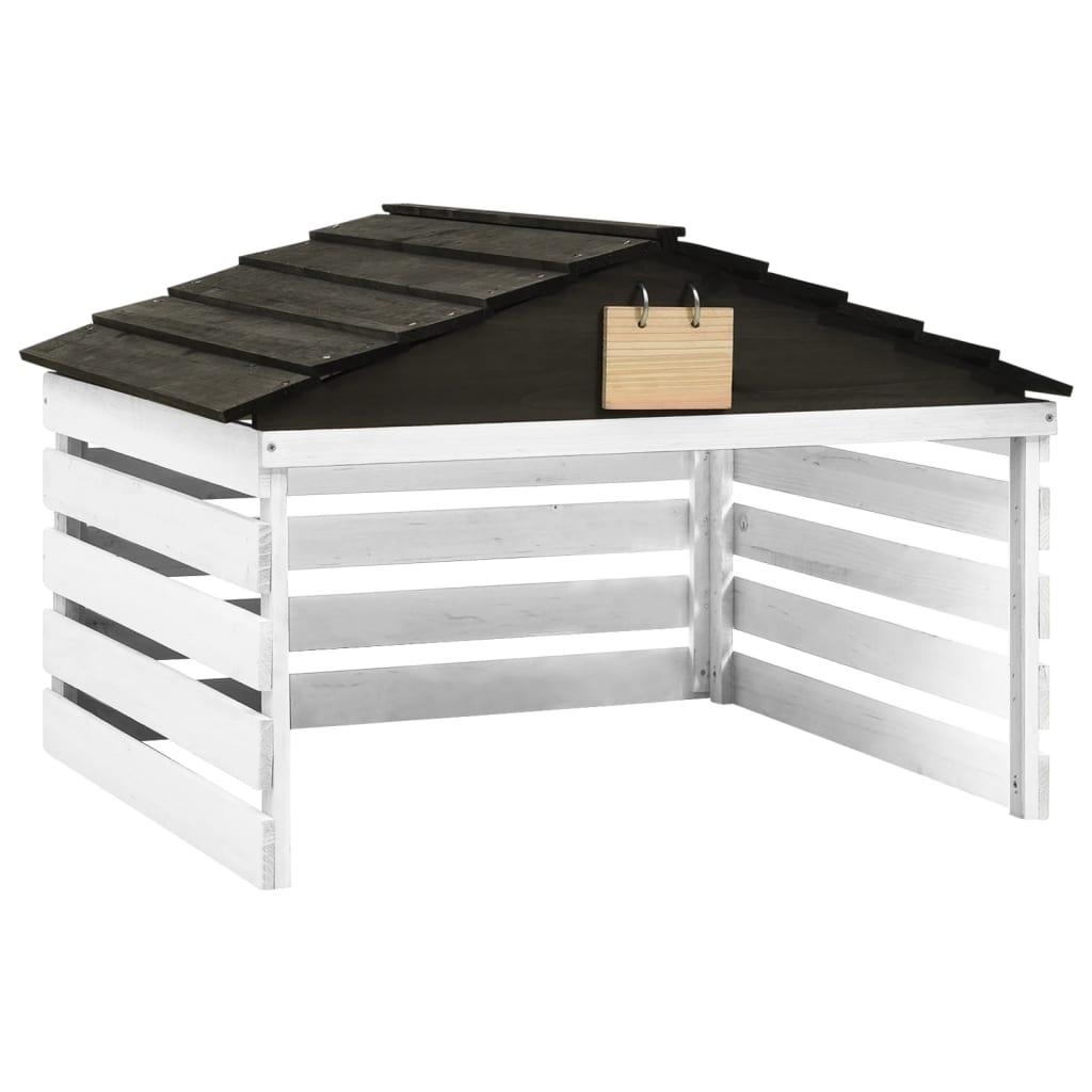 Casetta Per Tosaerba Robotizzato Nero E Bianco 78x74x54cm Abete