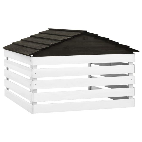 Casetta Per Tosaerba Robotizzato Nero E Bianco 78x74x54cm Abete - Image 4