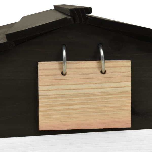Casetta Per Tosaerba Robotizzato Nero E Bianco 78x74x54cm Abete - Image 5