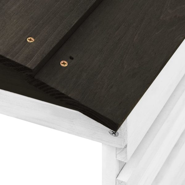 Casetta Per Tosaerba Robotizzato Nero E Bianco 78x74x54cm Abete - Image 6