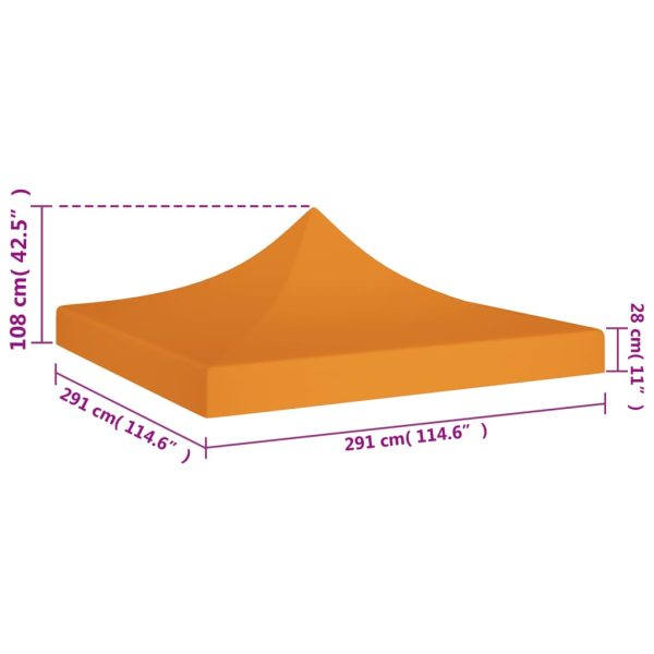 Tetto Per Tendone Per Feste 3x3 M Arancione 270 G/m² - Image 5