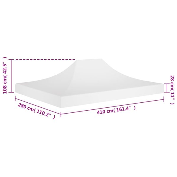 Tetto Per Tendone Per Feste 4x3 M Bianco 270 G/m² - Image 6