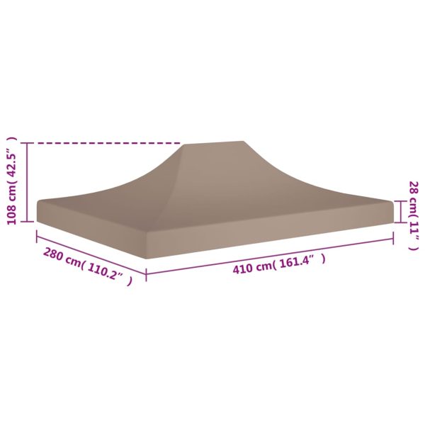 Tetto Per Tendone Per Feste 4x3 M Grigio Talpa 270 G/m² - Image 6