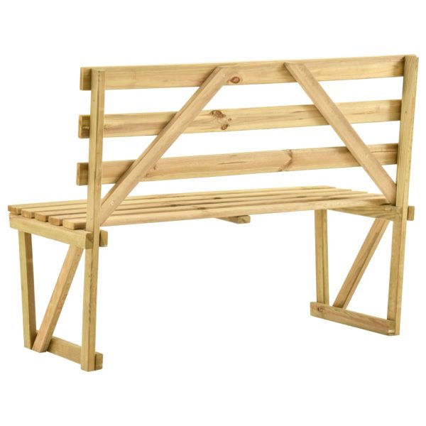 Panca Da Giardino 120 Cm In Legno Di Pino Impregnato - Image 4