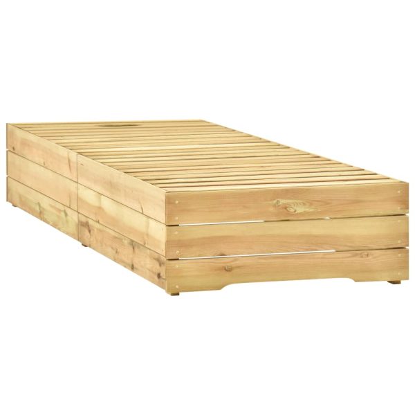 Lettino Prendisole In Legno Di Pino Impregnato - Image 5