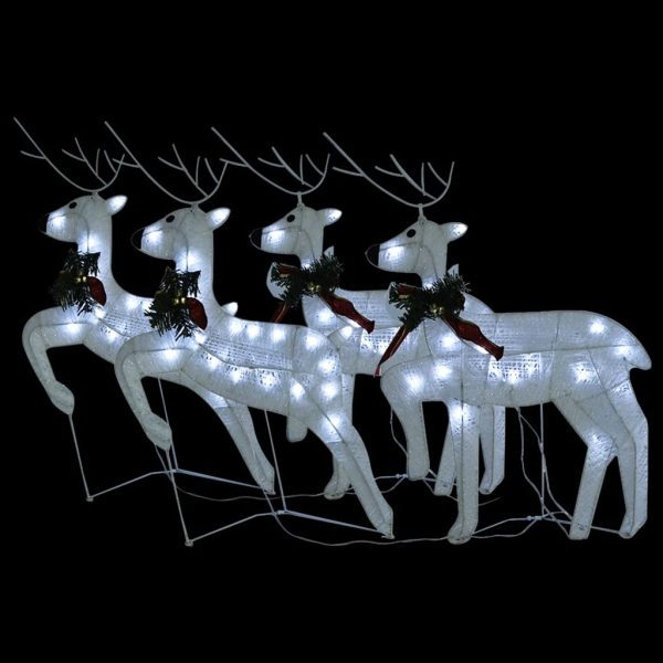 Renne Di Natale 4 Pz Bianche 80 Led - Image 3