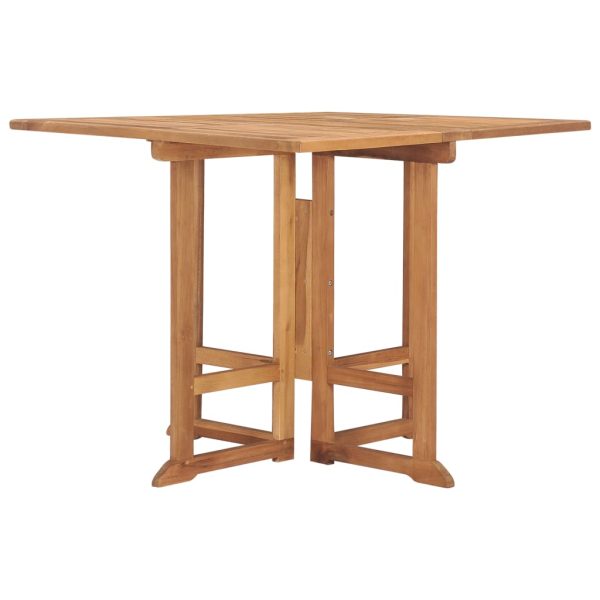 Tavolo Da Giardino Pieghevole 90x90x75 Cm In Massello Di Teak - Image 3