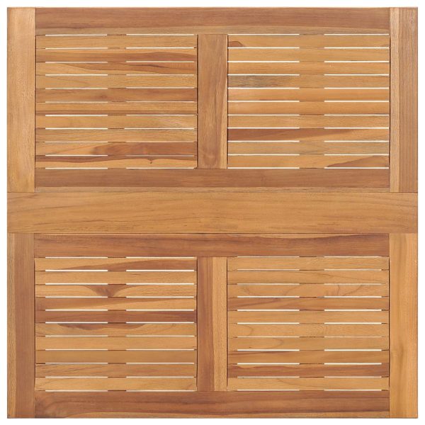 Tavolo Da Giardino Pieghevole 90x90x75 Cm In Massello Di Teak - Image 4