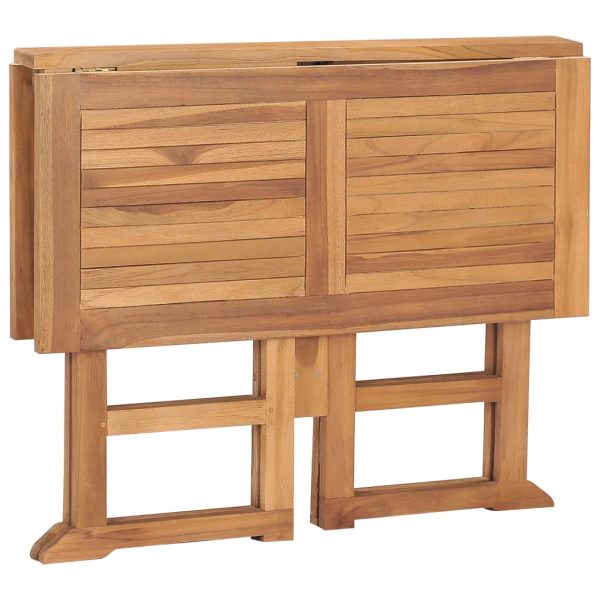 Tavolo Da Giardino Pieghevole 90x90x75 Cm In Massello Di Teak - Image 5