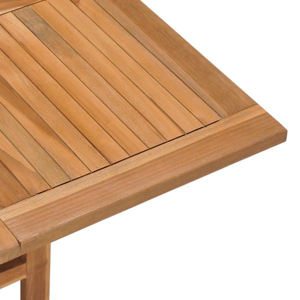 Tavolo Da Giardino Pieghevole 90x90x75 Cm In Massello Di Teak - Image 6