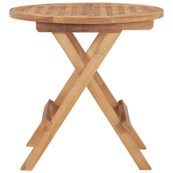 Tavolo Da Giardino Pieghevole 50x50x50 Cm In Massello Di Teak - Image 3