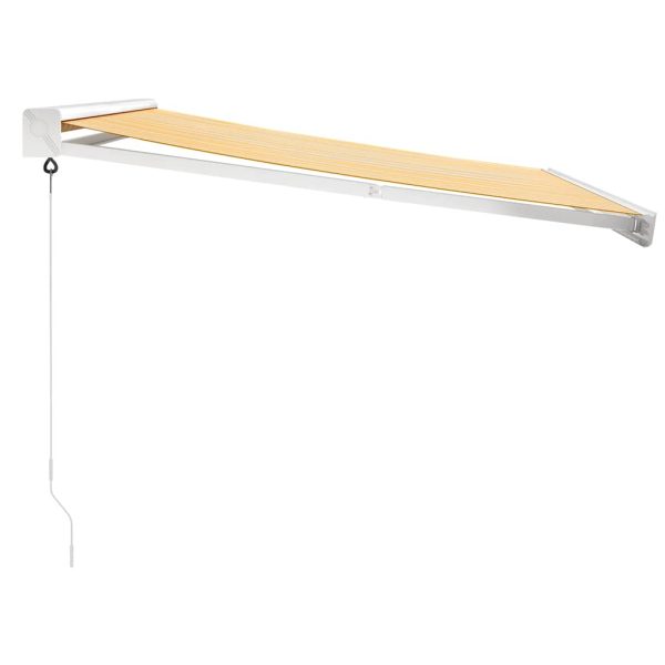 Tenda Retrattile Gialla E Bianca 3x2,5 M In Tessuto E Alluminio - Image 4
