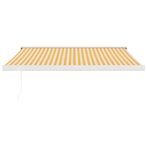 Tenda Retrattile Gialla E Bianca 3,5x2,5 M Tessuto E Alluminio - Image 3