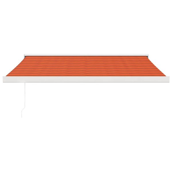 Tenda Retrattile Arancione E Marrone 3x2,5m Tessuto E Alluminio - Image 3