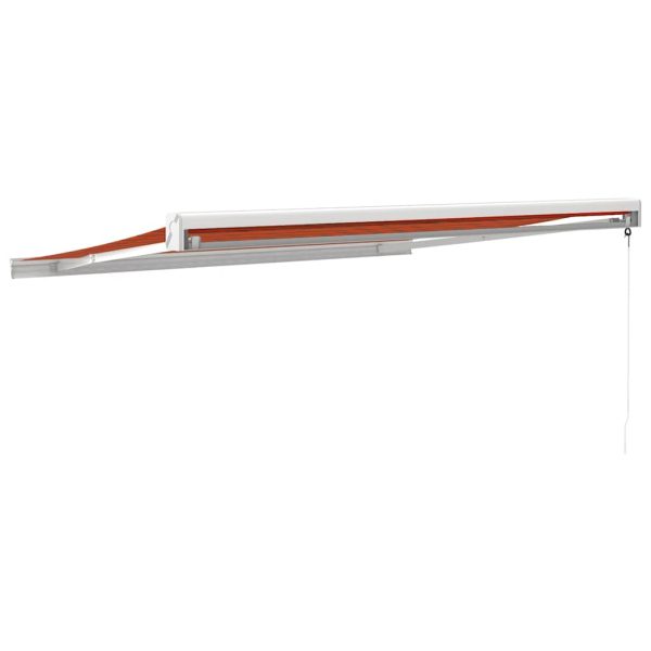 Tenda Retrattile Arancione E Marrone 3x2,5m Tessuto E Alluminio - Image 5