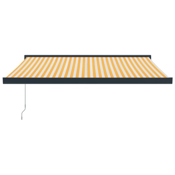 Tenda Retrattile Gialla E Bianca 3,5x2,5 M Tessuto E Alluminio - Image 3