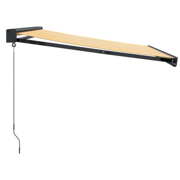 Tenda Retrattile Gialla E Bianca 3,5x2,5 M Tessuto E Alluminio - Image 4