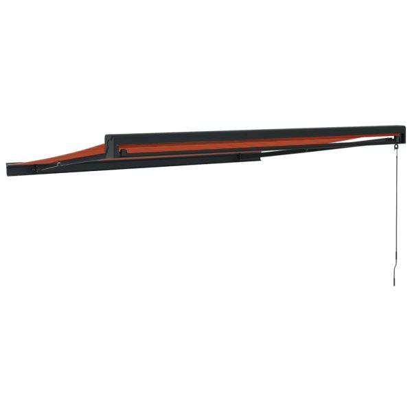 Tenda Retrattile Arancione E Marrone 3x2,5m Tessuto E Alluminio - Image 5