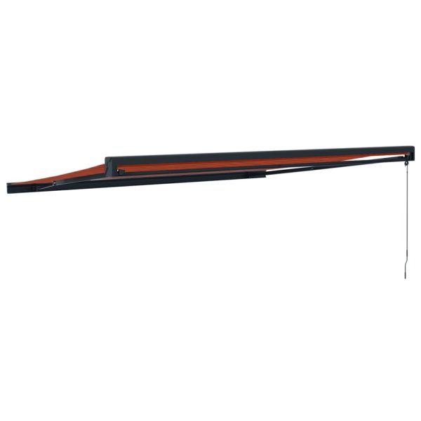 Tenda Sole Retrattile Arancione Marrone 4x3m Tessuto Alluminio - Image 5