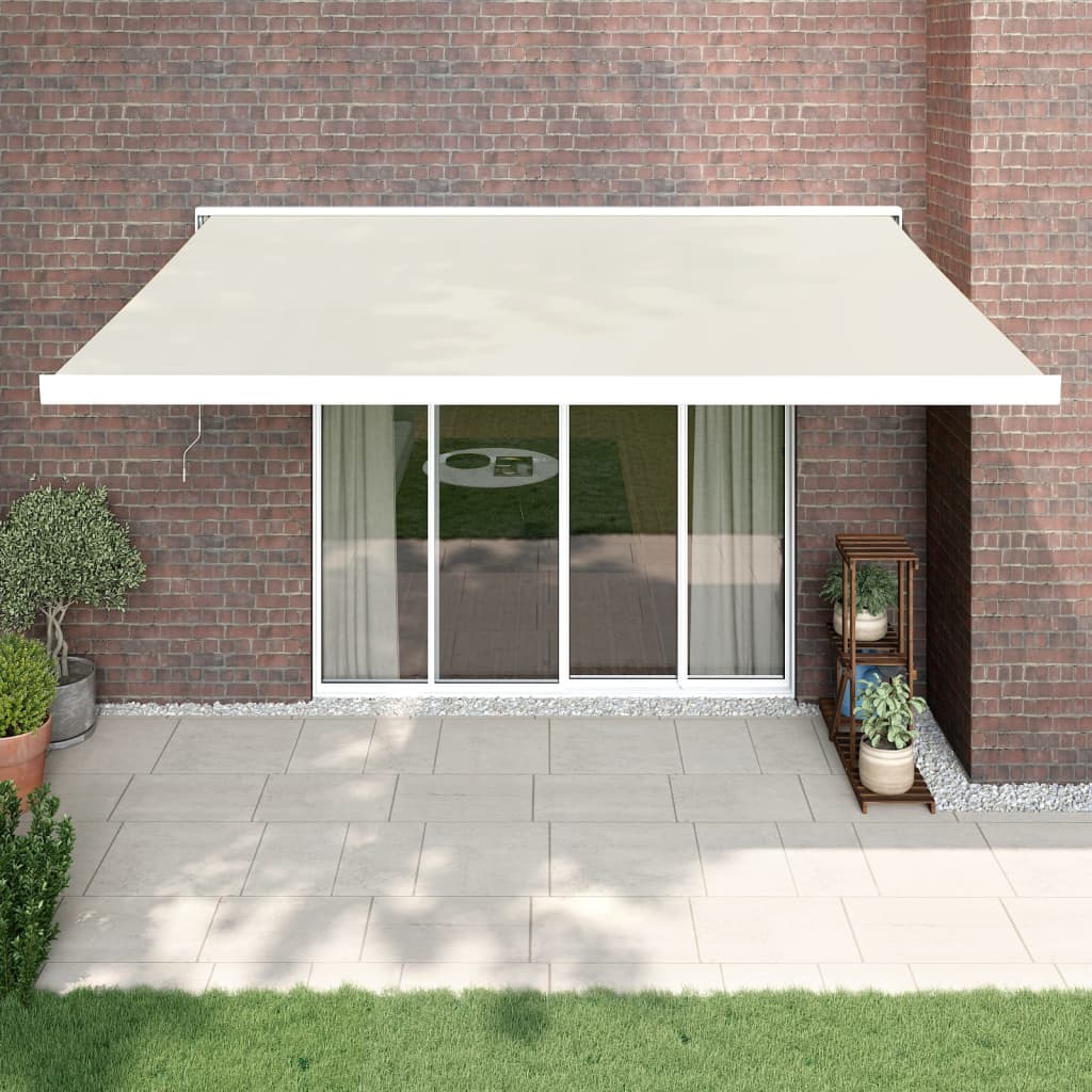 Tenda Da Sole Retrattile Crema 4x3 M In Tessuto E Alluminio