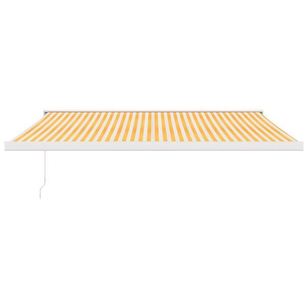 Tenda Retrattile Gialla E Bianca 4,5x3 M In Tessuto E Alluminio - Image 3