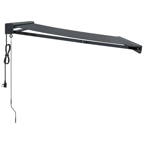 Tenda Da Sole Retrattile Antracite 3x2,5 M Tessuto E Alluminio - Image 4